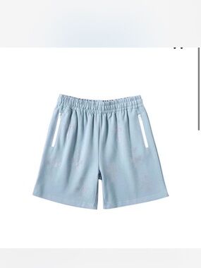Source Unknown Light Sage Green Athletic Shorts with Rhinestone Crosses